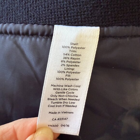 Talbots Petites blue sleeveless mock neck puffy vest women's size SP - Picture 12 of 12